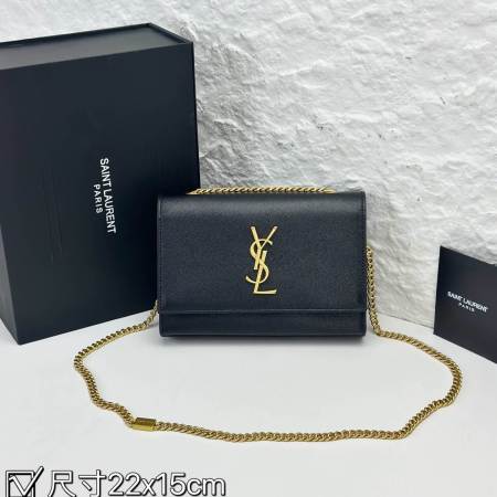Saint Laurent Kate Medium Chain Bag in Grain de Poudre Embossed Leather