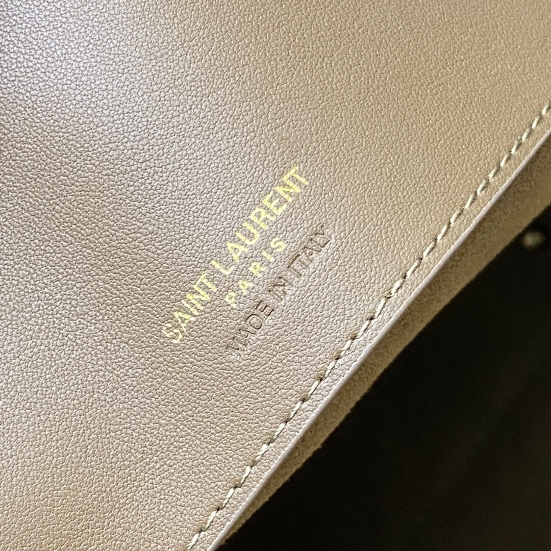 Saint Laurent LE 5 À 7 Small Supple Hobo Bag in Cinnamon Suede & Leather - Image 3