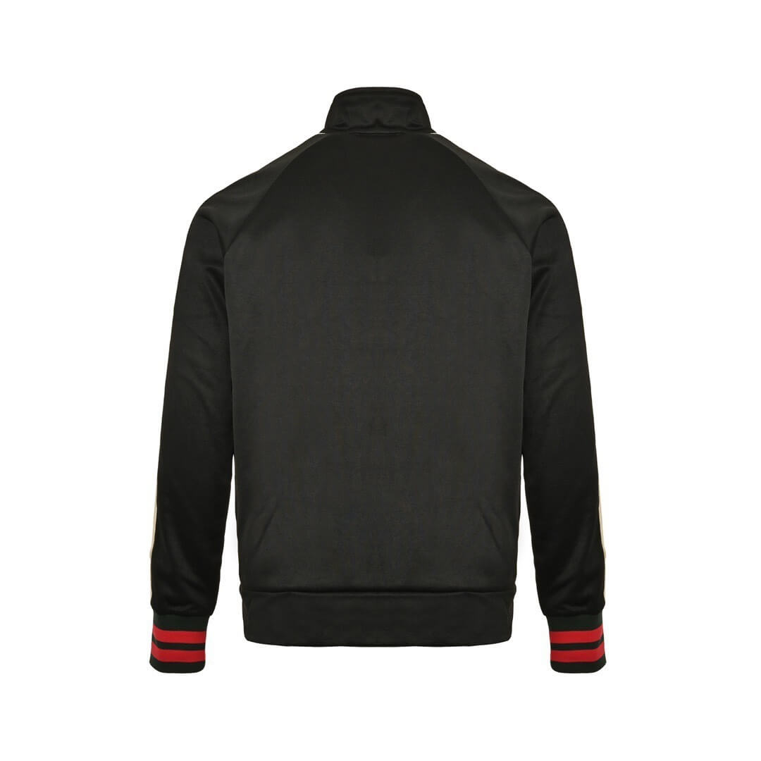 Gucci Technical Jersey Zip-Up Track Jacket with Web Stripe – Black/Red/Green - Image 6