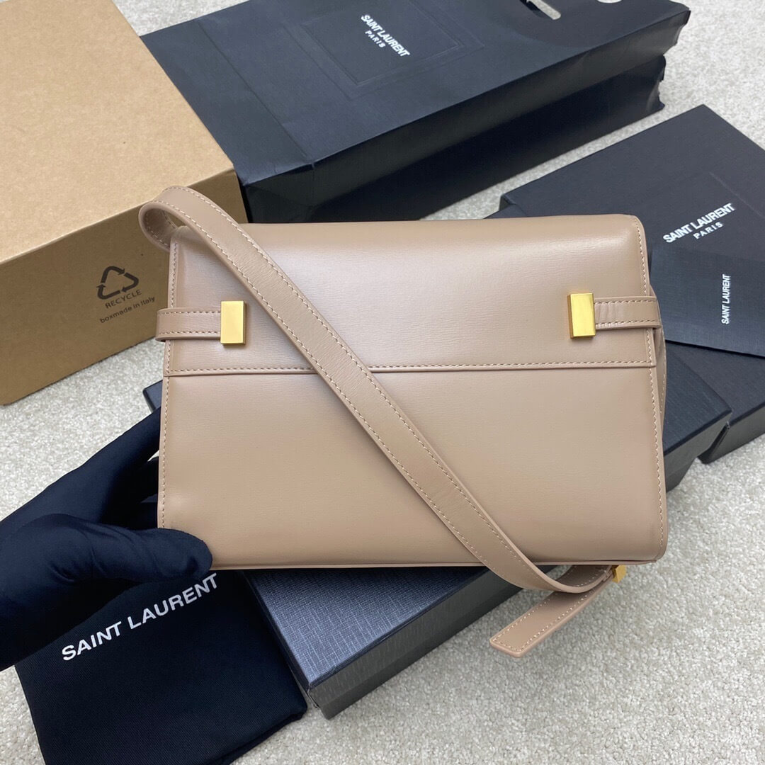 Saint Laurent Manhattan Shoulder Bag in Beige Box Saint Laurent Leather - Image 9