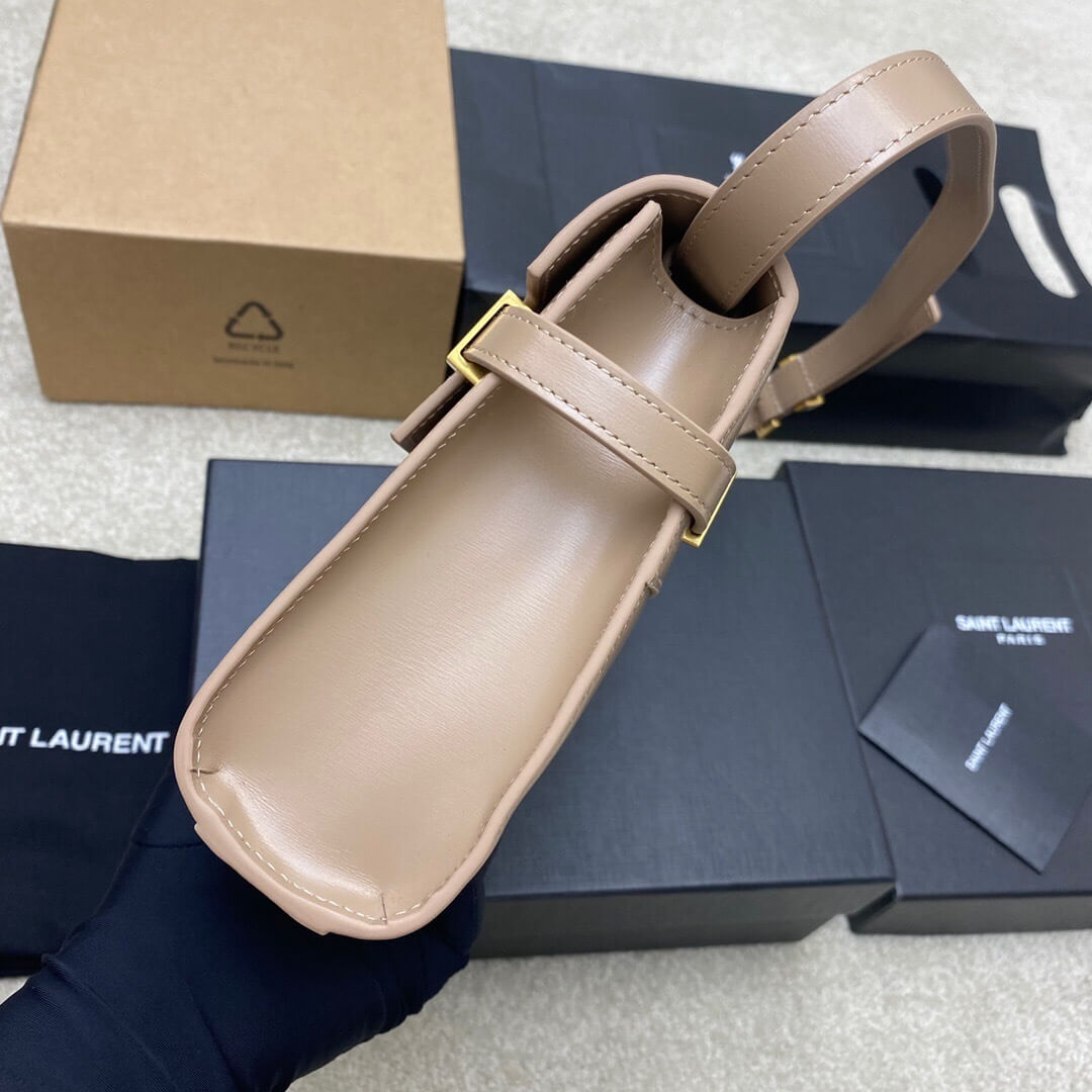 Saint Laurent Manhattan Shoulder Bag in Beige Box Saint Laurent Leather - Image 7