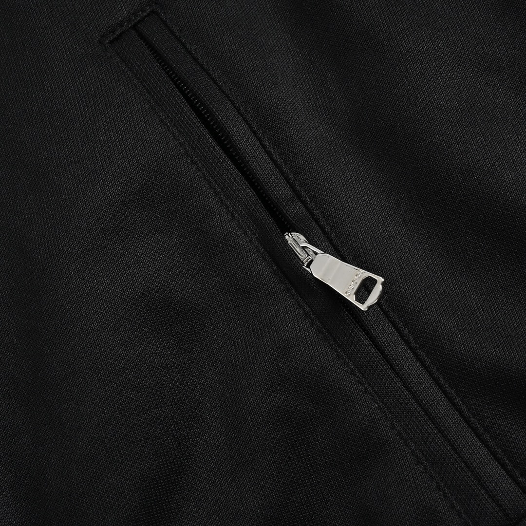 Gucci Men’s Black & Grey Monogram Panel Zip-Up Track Jacket with Contrast Raglan Sleeves - Image 9