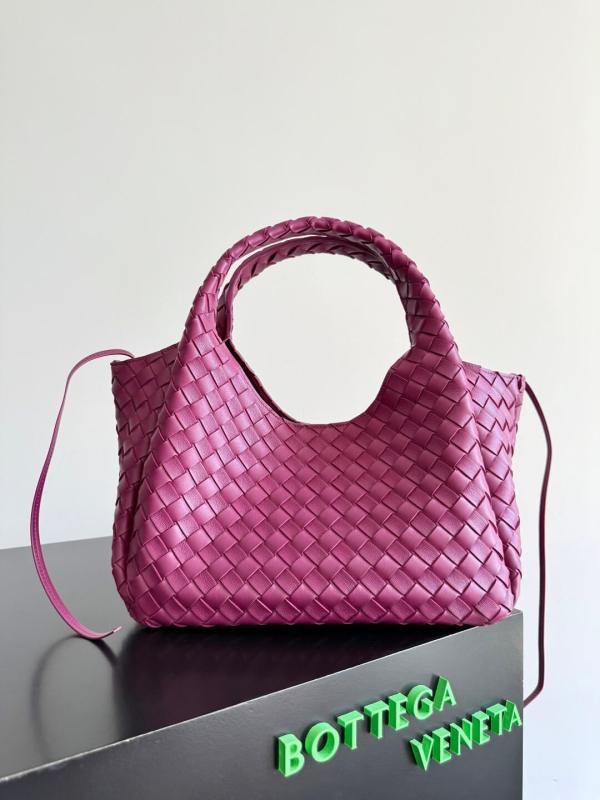 Bottega Veneta Mini Jodie Intrecciato Leather Hobo Bag in Purple