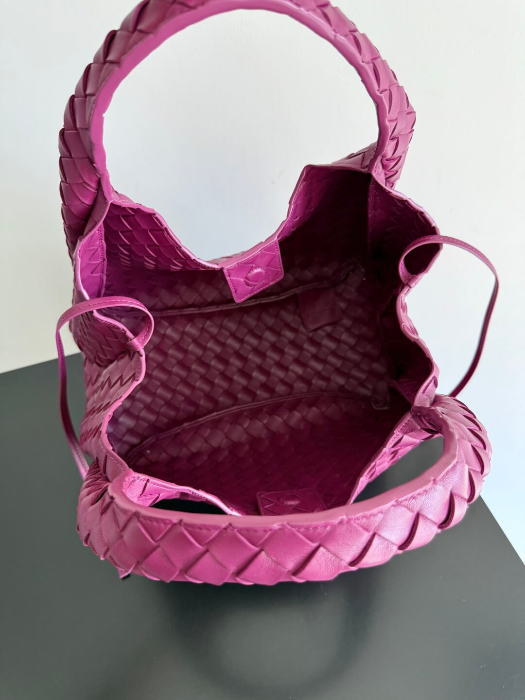 Bottega Veneta Mini Jodie Intrecciato Leather Hobo Bag in Purple - Image 2