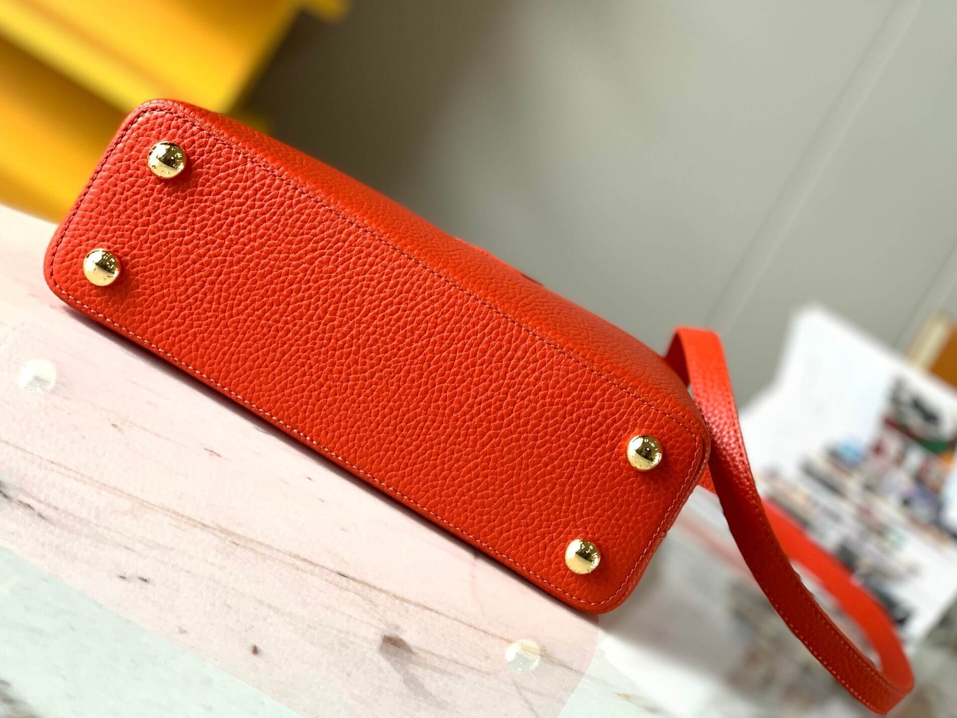 Louis Vuitton Capucines BB Taurillon Leather Handbag in Orange - Image 3