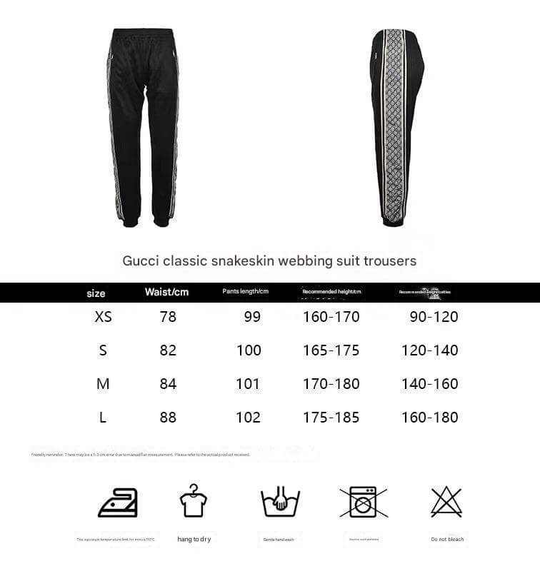 Gucci Logo Sideline Jersey Track Pants – Black with Grey Monogram Panels - Image 2