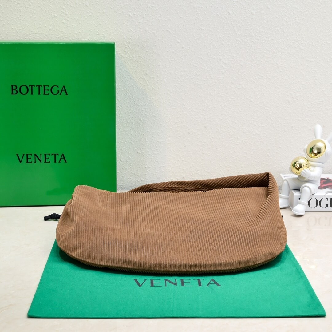 Bottega Veneta Small Jodie Bag in Brown Suede Corduroy with Knotted Handle - Image 2