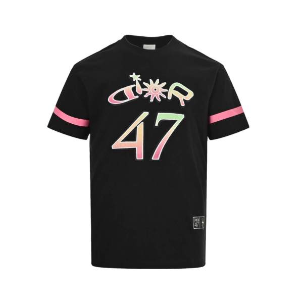 Dior ERL Collaboration 47 Logo Graphic T-Shirt – Black & Multi-Color