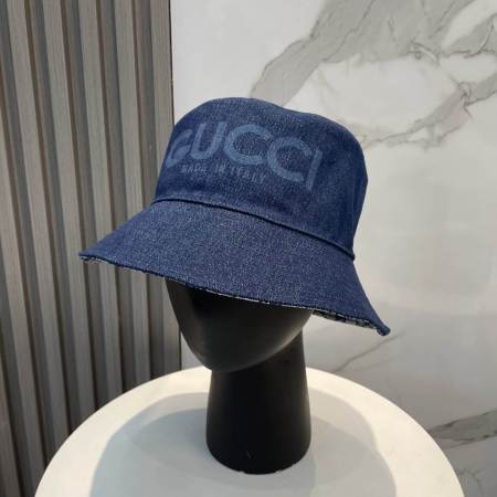 Gucci Reversible GG Denim Bucket Hat – Dark Blue & Monogram