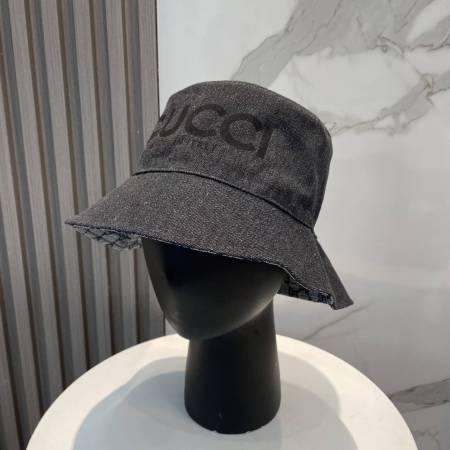 Gucci Lasered Denim Bucket Hat – Black & Grey