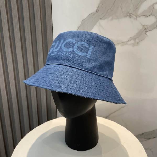 Gucci Reversible GG Denim Bucket Hat – Blue & Monogram