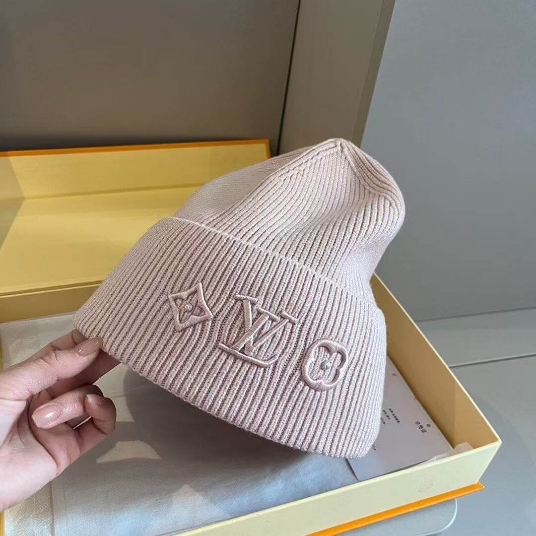 Louis Vuitton My Monogram Eclipse Ribbed Knit Beanie Hat - Image 3