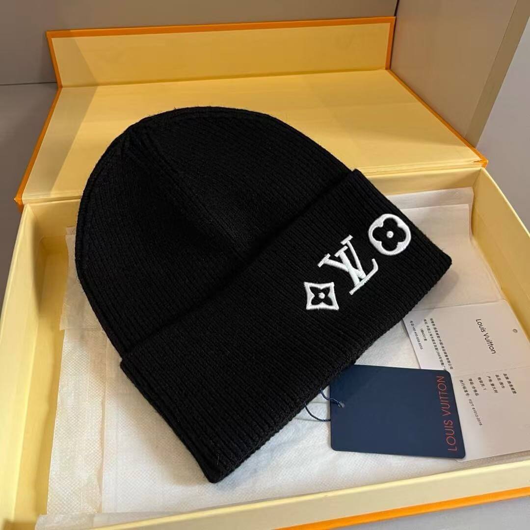 Louis Vuitton My Monogram Eclipse Ribbed Knit Beanie Hat - Image 7