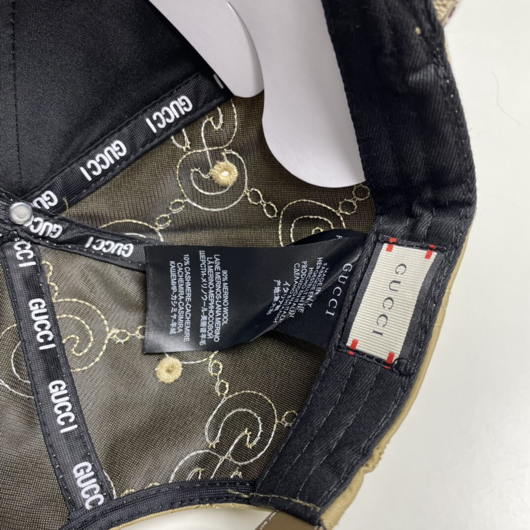 Gucci GG Monogram Canvas Baseball Cap – Beige & Gold - Image 5
