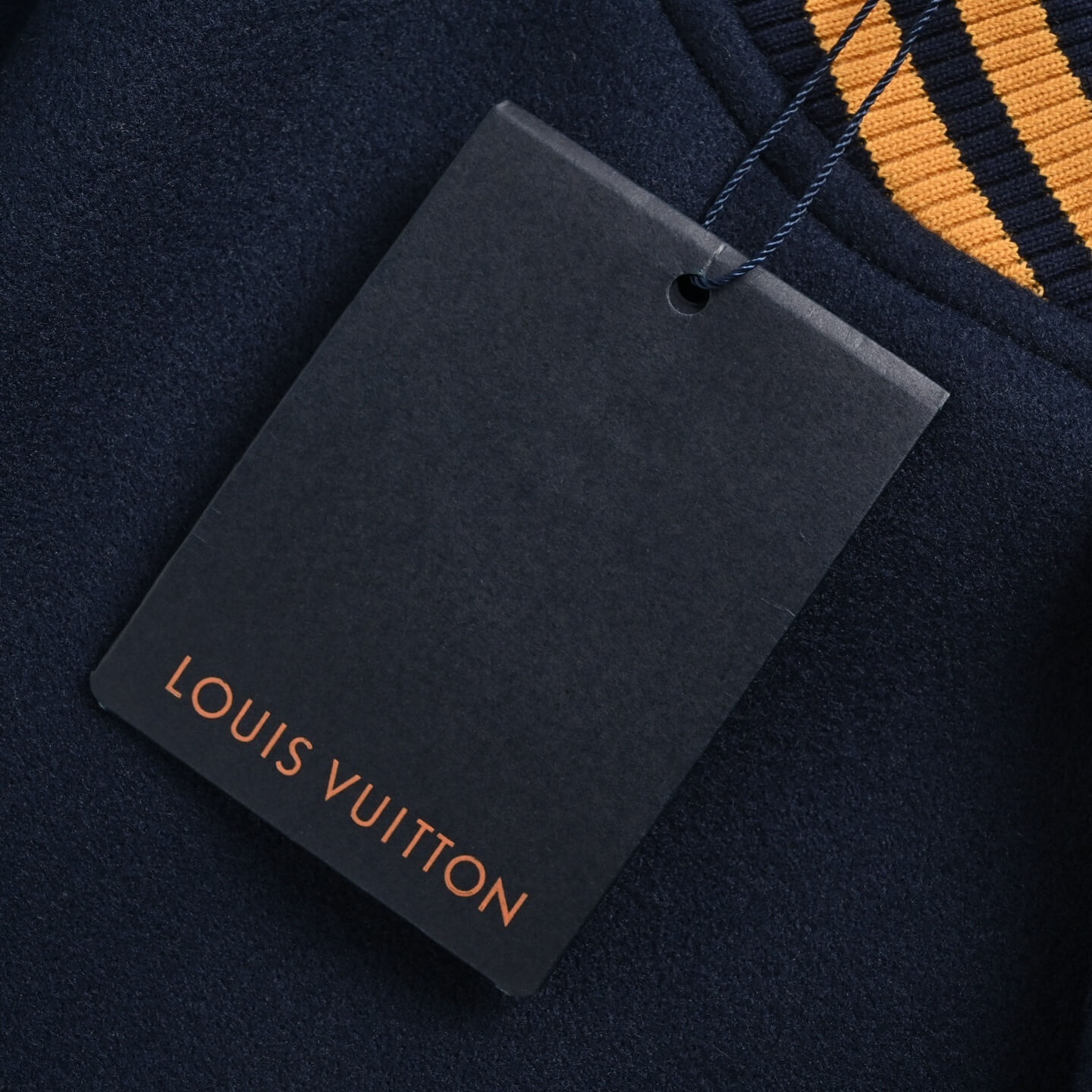 Louis Vuitton Crystal Embellished L.V.M. Varsity Jacket – Navy & Tan - Image 10