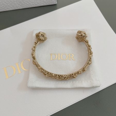 Dior My Dior Gold-Finish Openwork Mesh Bangle Bracelet