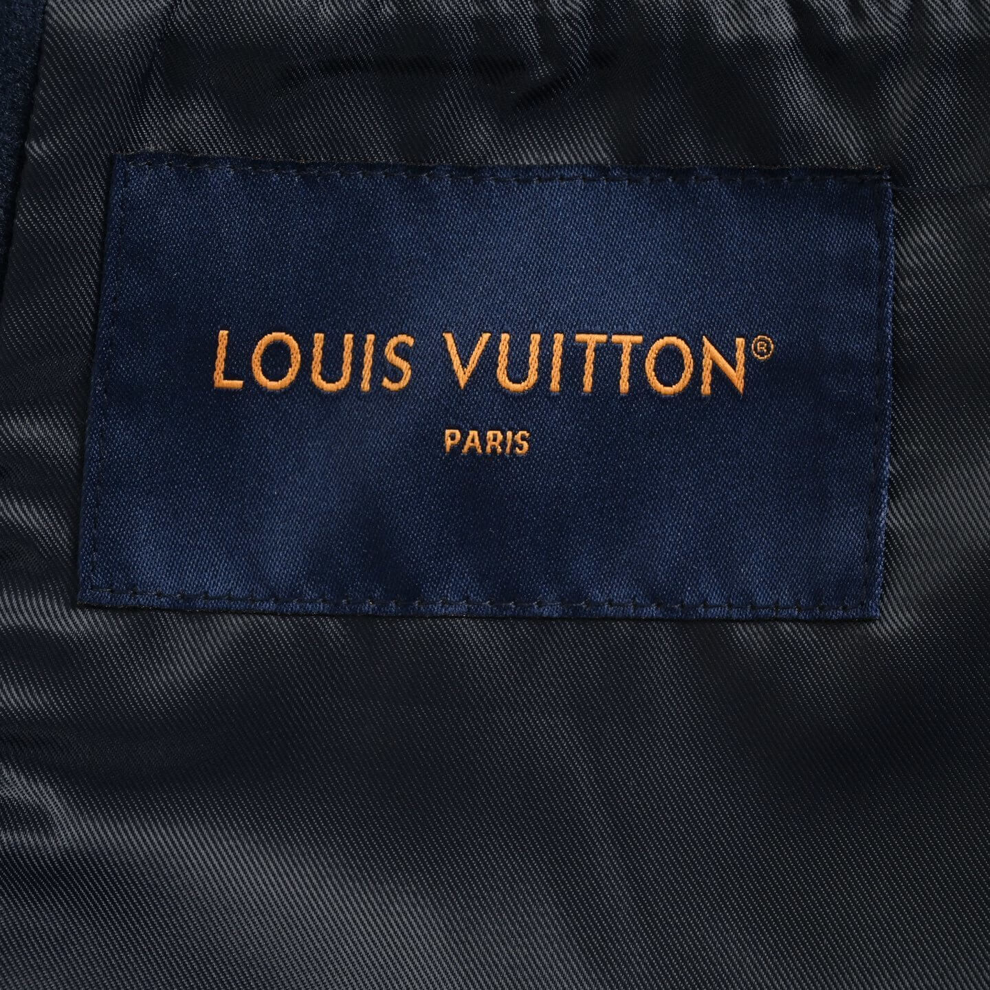 Louis Vuitton Crystal Embellished L.V.M. Varsity Jacket – Navy & Tan - Image 5