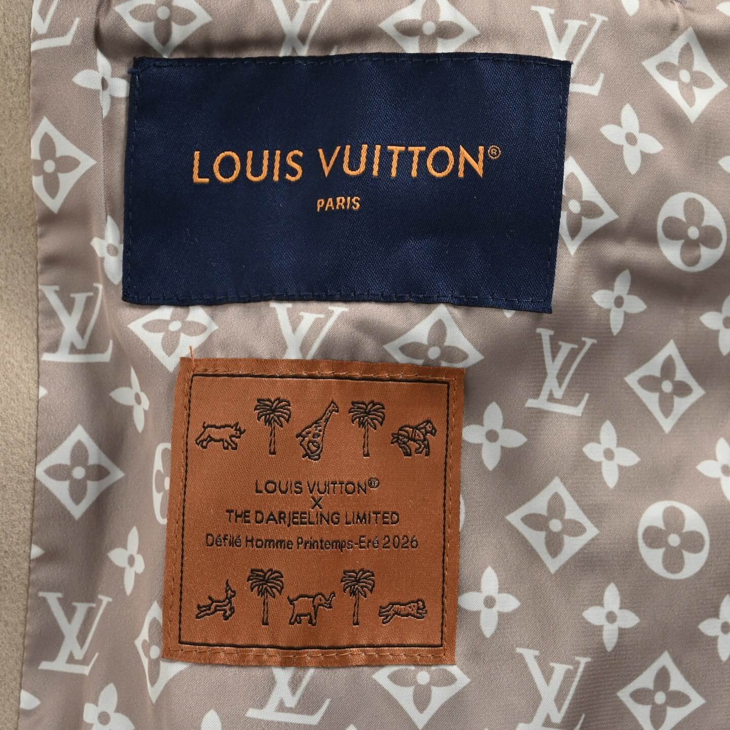Louis Vuitton Safari Animal Embroidered L.V.M. Varsity Jacket – Beige & White - Image 10