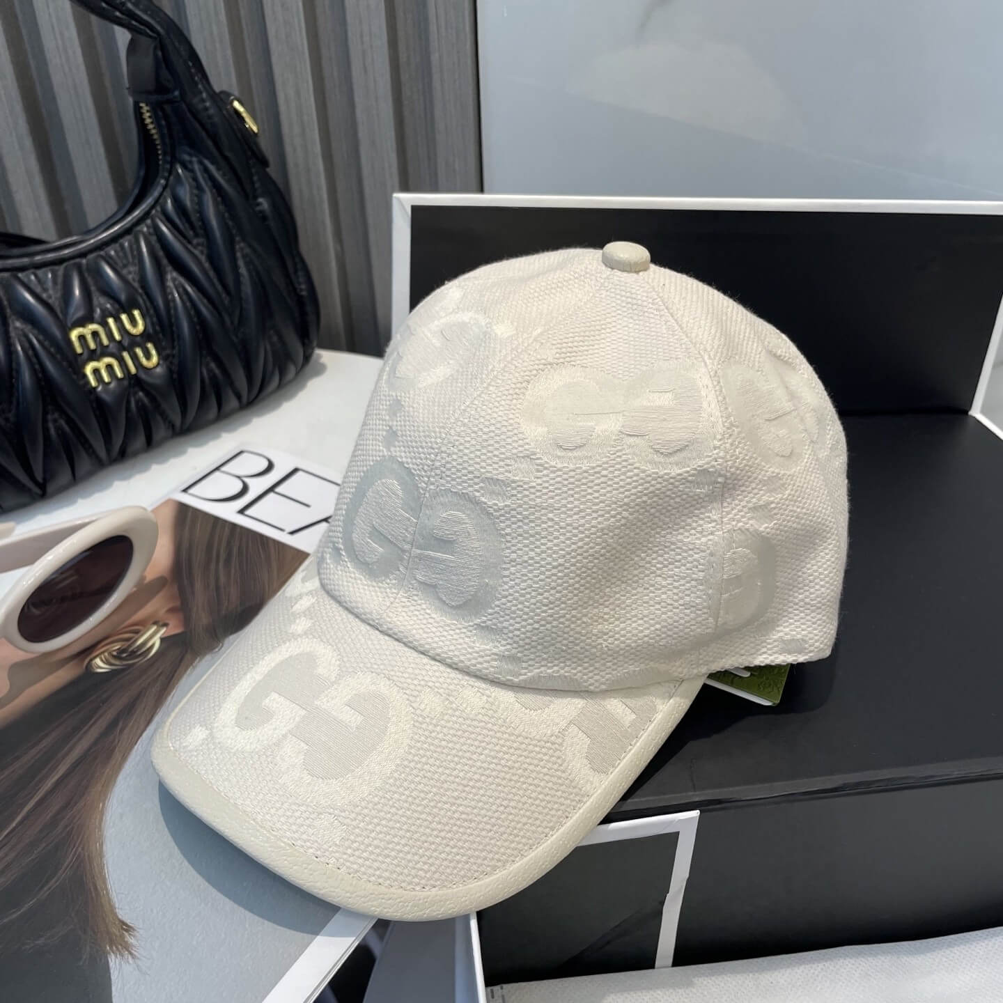 Gucci Jumbo GG Canvas Baseball Hat – Off-White - Image 6