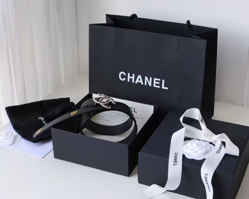 Chanel Black Leather Triple CC Logo Chain Belt (Mixed Hardware) - Image 9
