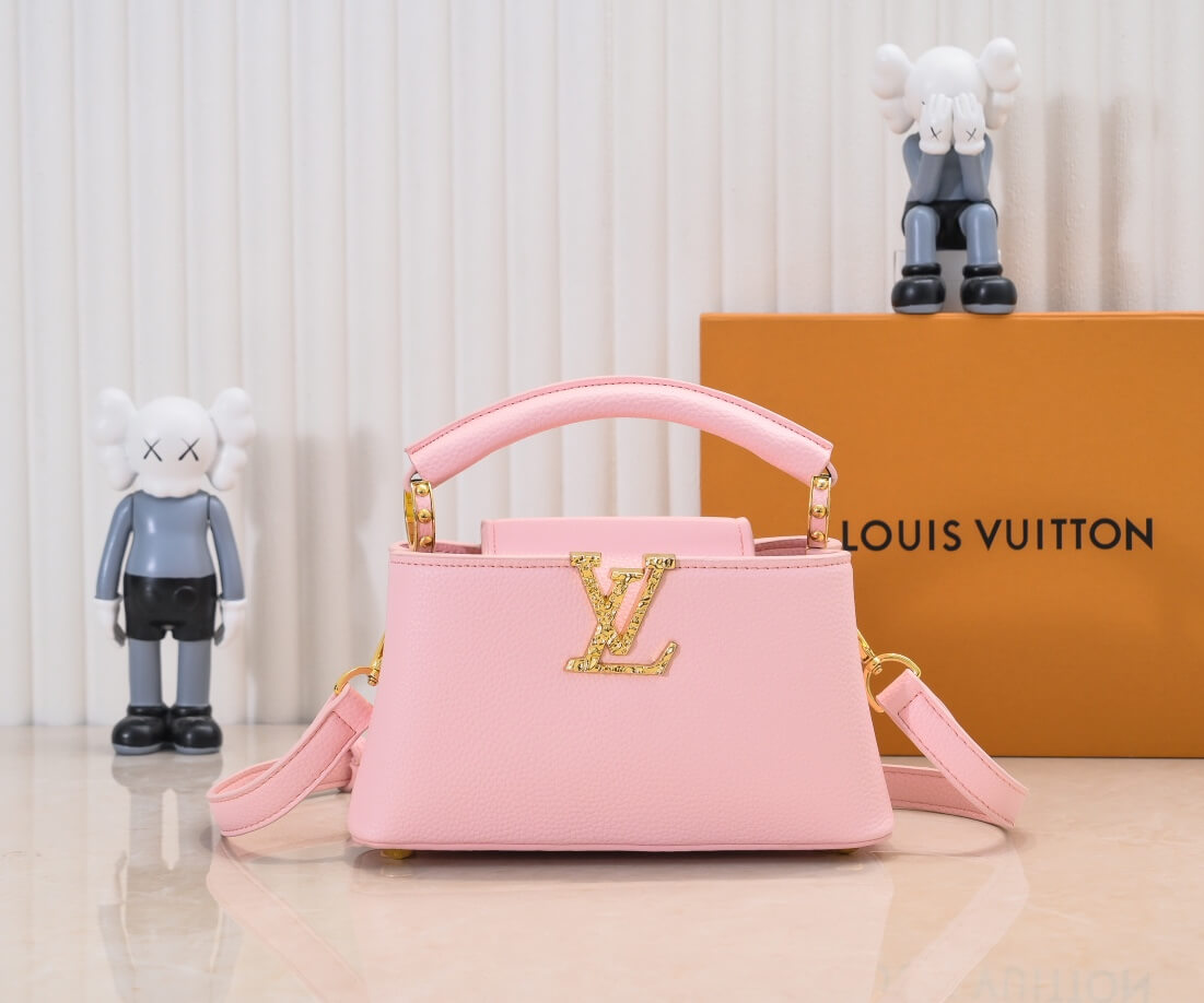 Louis Vuitton Capucines Mini Crossbody Handbag Pink