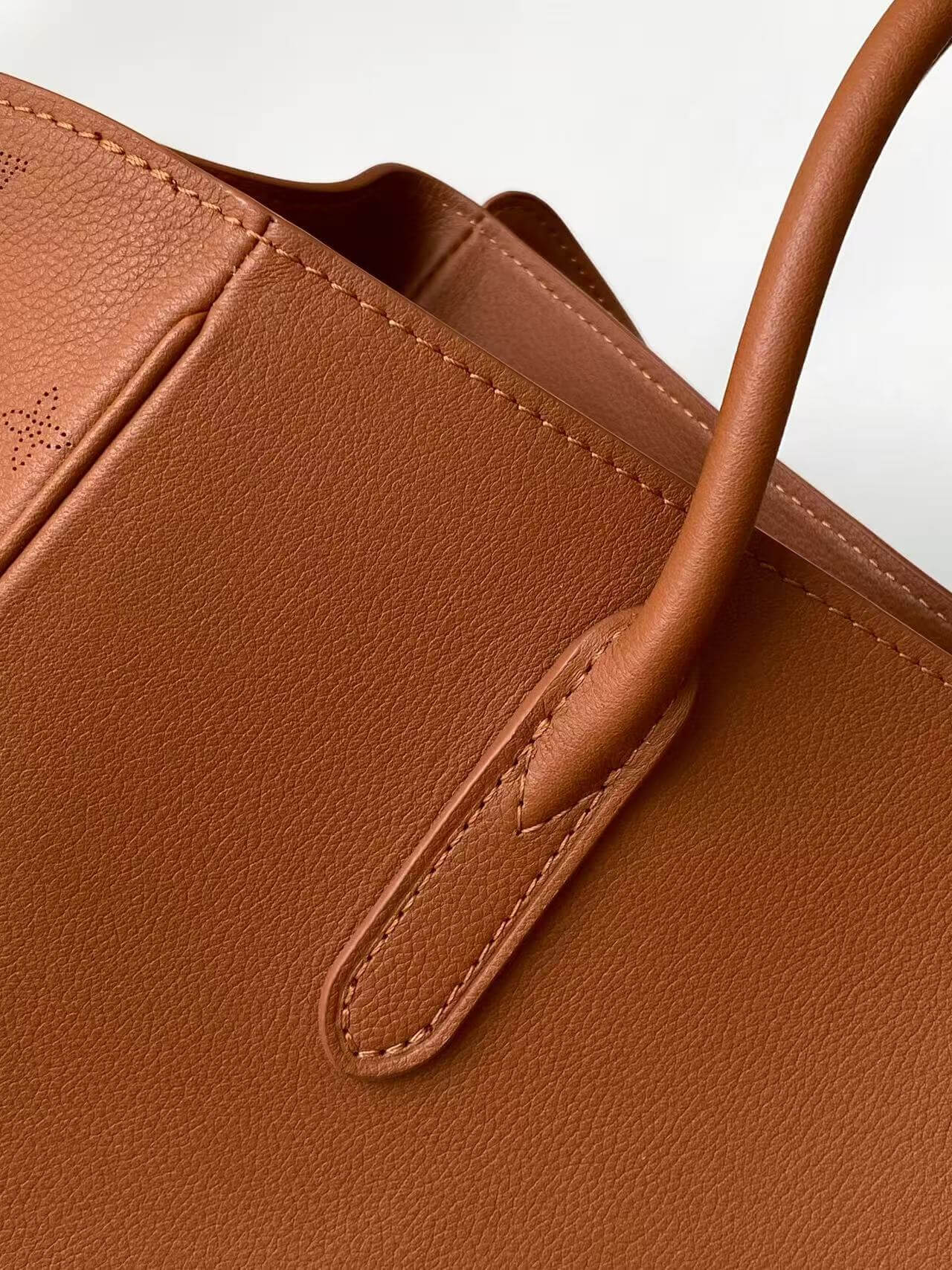 Louis Vuitton Lockme Go Cognac Calfskin Leather Tote Bag - Image 6