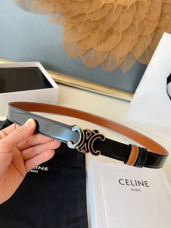 Celine Triomphe Enamel Buckle Smooth Leather Belt – Elegant 2026 Luxury Accessory