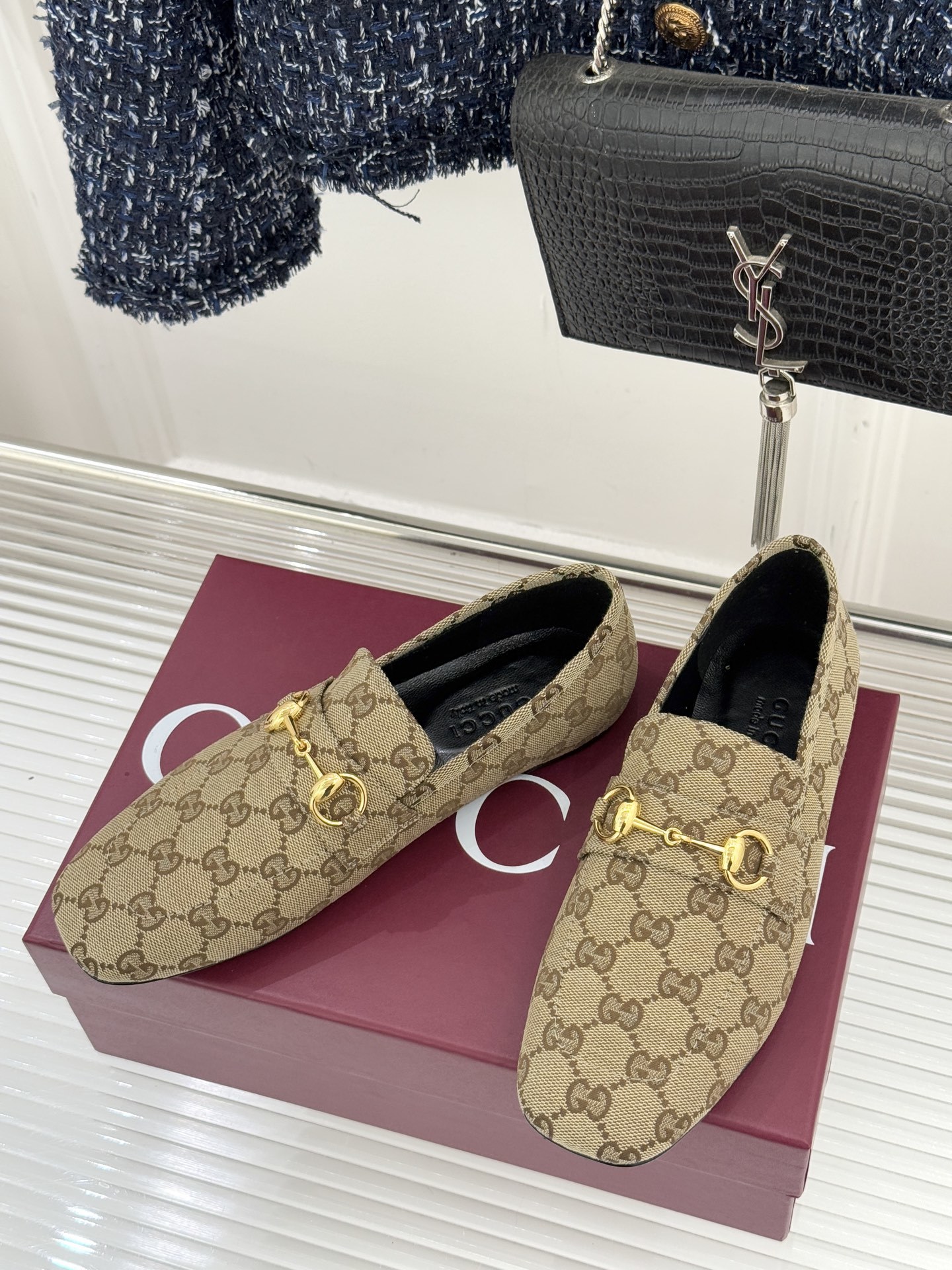 Gucci GG Supreme Horsebit Loafers - Image 4