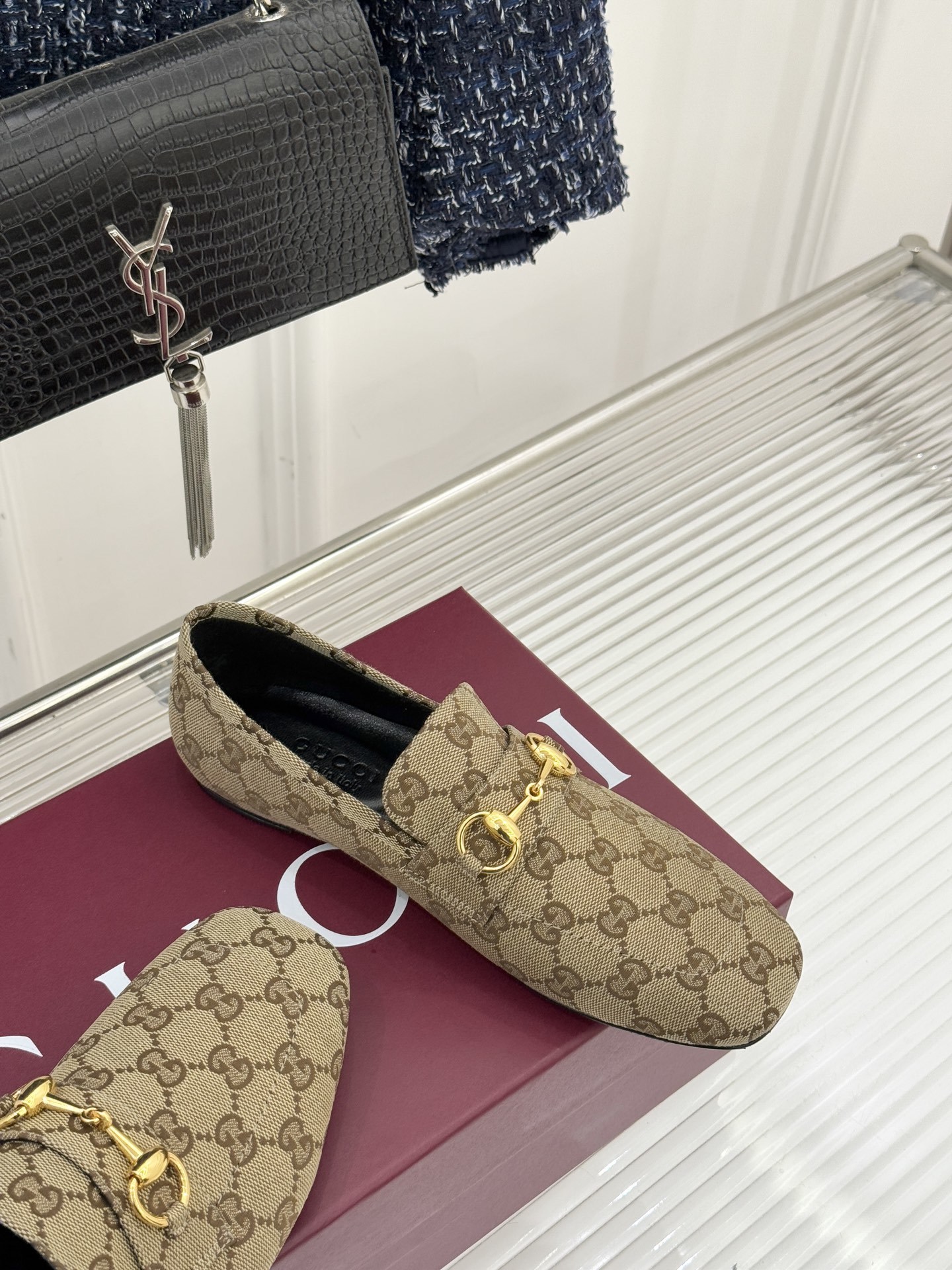 Gucci GG Supreme Horsebit Loafers - Image 6