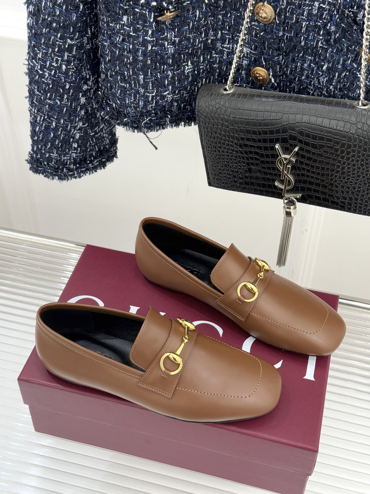Gucci Women’s Brown Jordaan Loafers