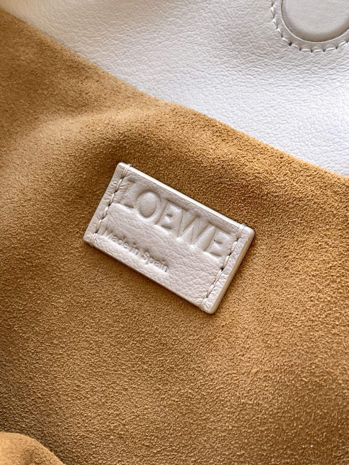 Loewe Flamenco Purse Bag in Soft White Mellow Calfskin. - Image 8