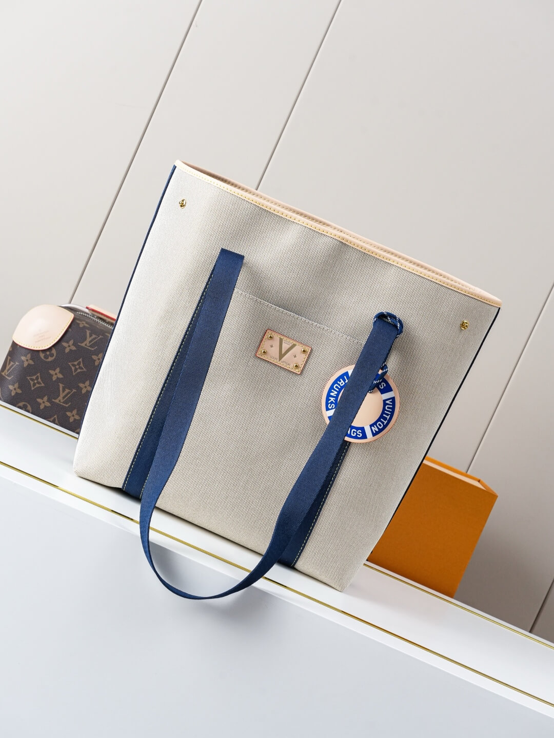 Louis Vuitton Cabas OnTheGo GM Limited Edition Articles de Voyage Beige Canvas Tote Bag