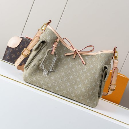 Louis Vuitton Monogram Denim Sunrise Pastel Green Hobo Shoulder Bag
