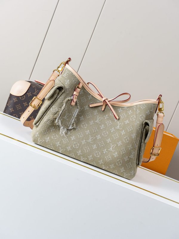 Louis Vuitton Monogram Denim Sunrise Pastel Green Hobo Shoulder Bag