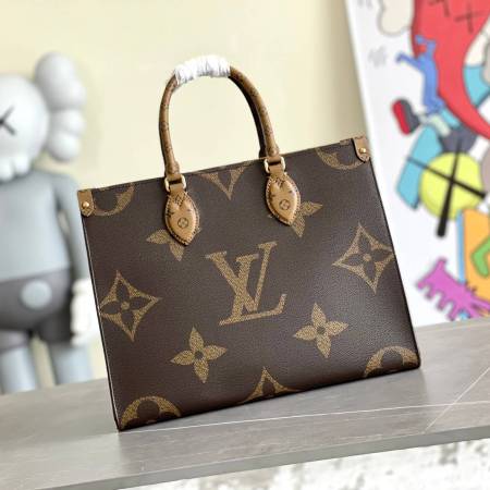 Louis Vuitton OnTheGo MM Monogram Reverse Canvas Tote Bag