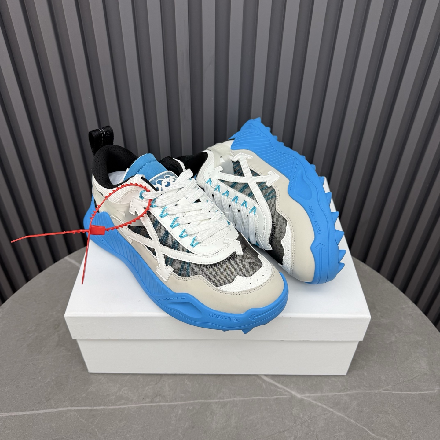 Off-White ODSY-1000 Blue White Sneakers - Image 8