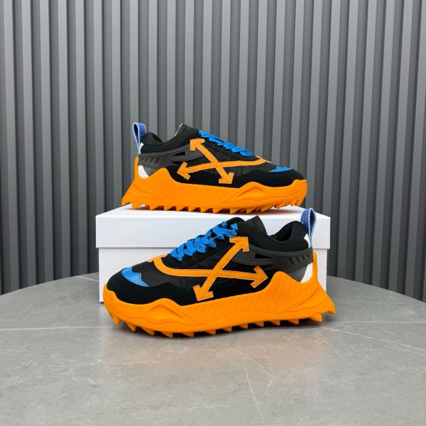 Off-White ODSY-1000 Black, Orange & Blue Sneakers