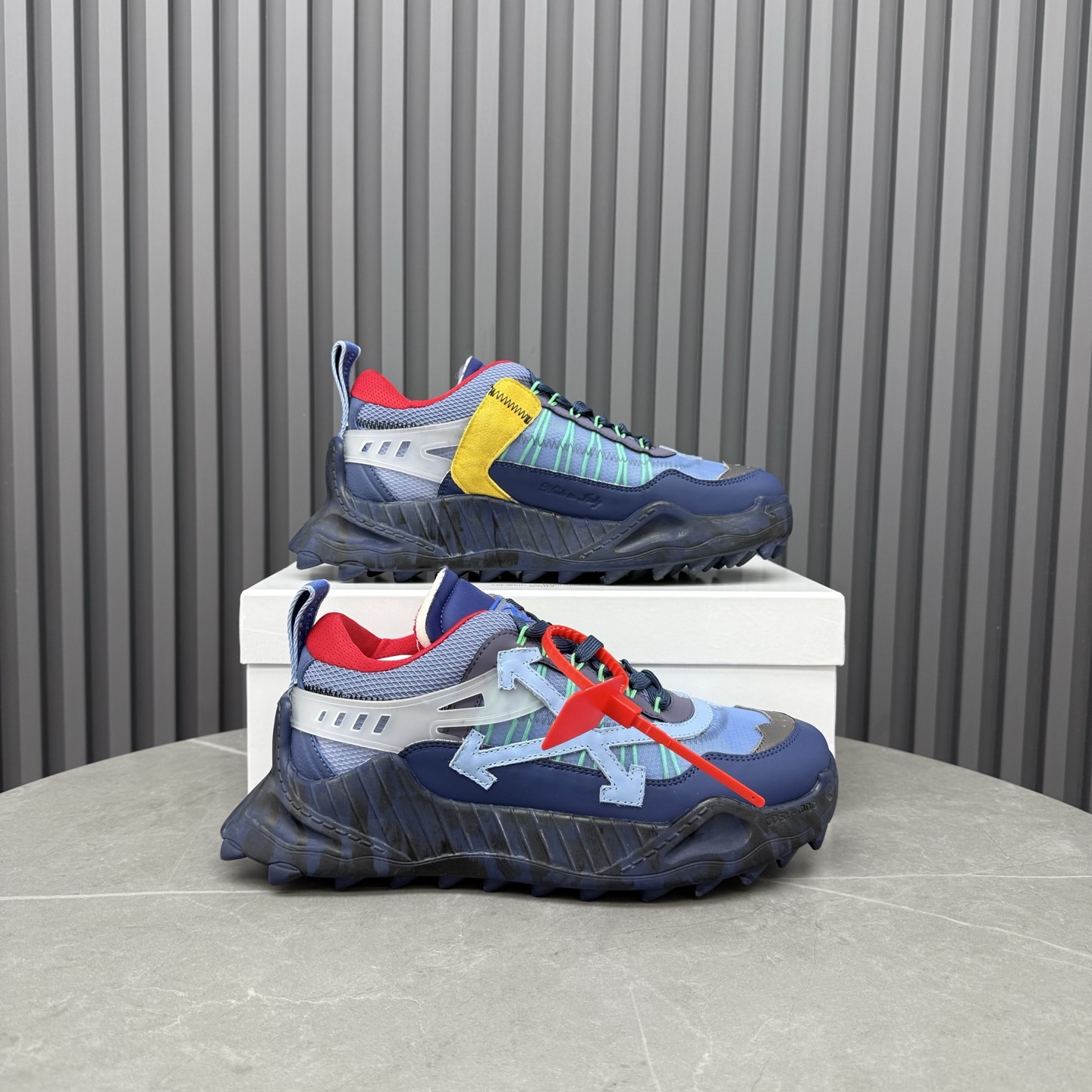 Off-White ODSY-1000 Blue Multi-Color Sneakers - Image 3