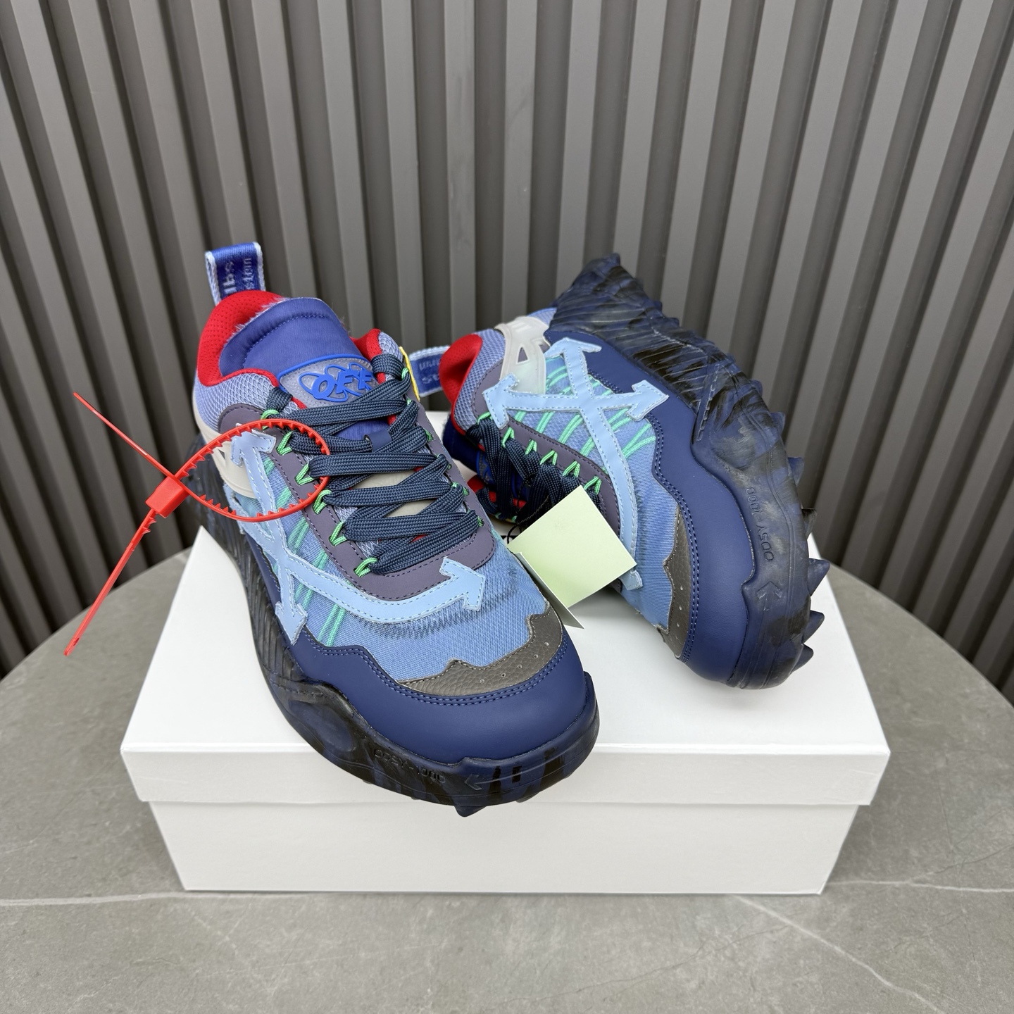 Off-White ODSY-1000 Blue Multi-Color Sneakers - Image 9