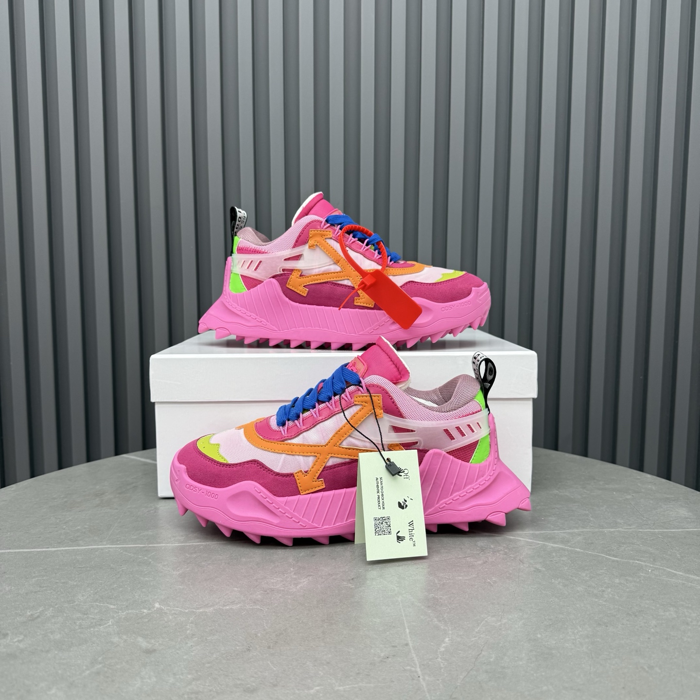 Off-White ODSY-1000 Pink Multi-Color Sneakers