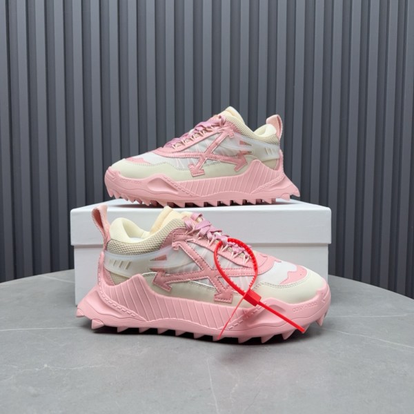 Off-White Pink and Cream Women’s ODSY-1000 Sneakers
