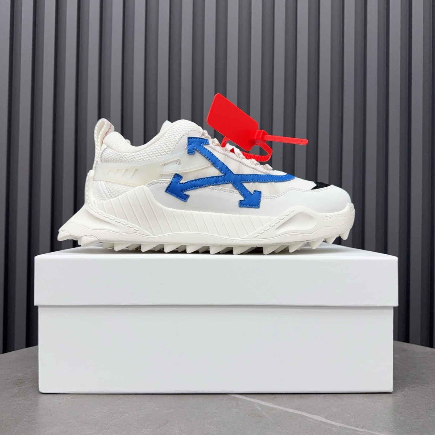 Off-White White and Blue Multicolor ODSY-1000 Sneakers - Image 10