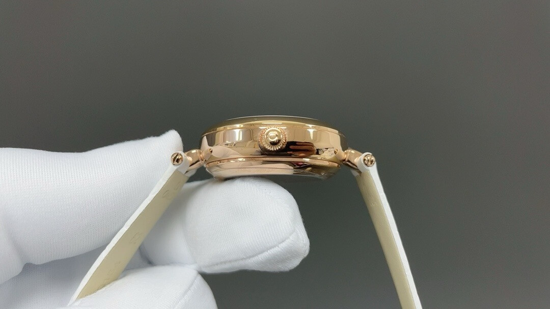 Omega De Ville Dewdrop 18K Rose Gold Mother of Pearl Diamond Ladies Watch – Elegant Swiss Timepiece - Image 3
