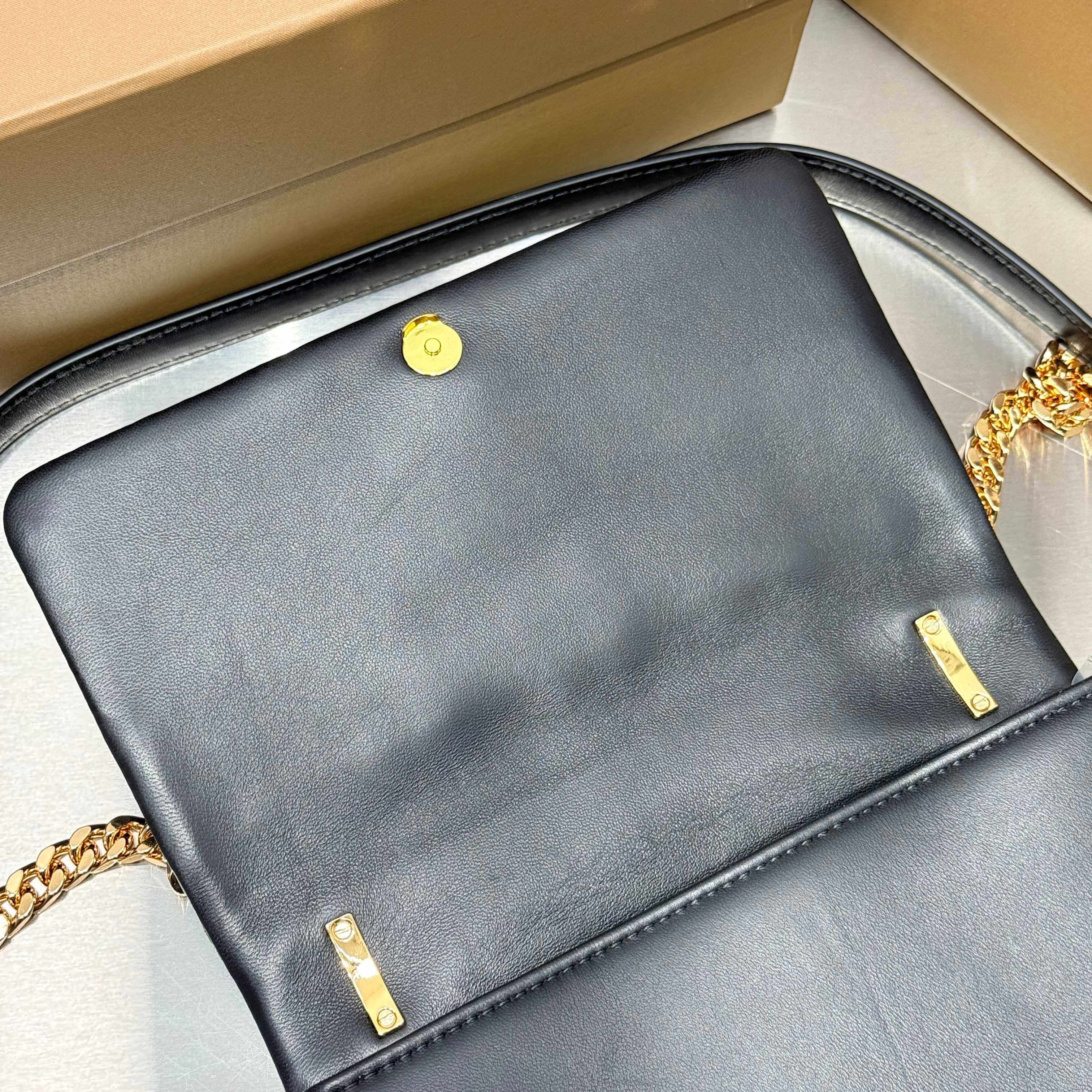 Burberry Small Lola Quilted Lambskin Shoulder Bag in Black - Image 6