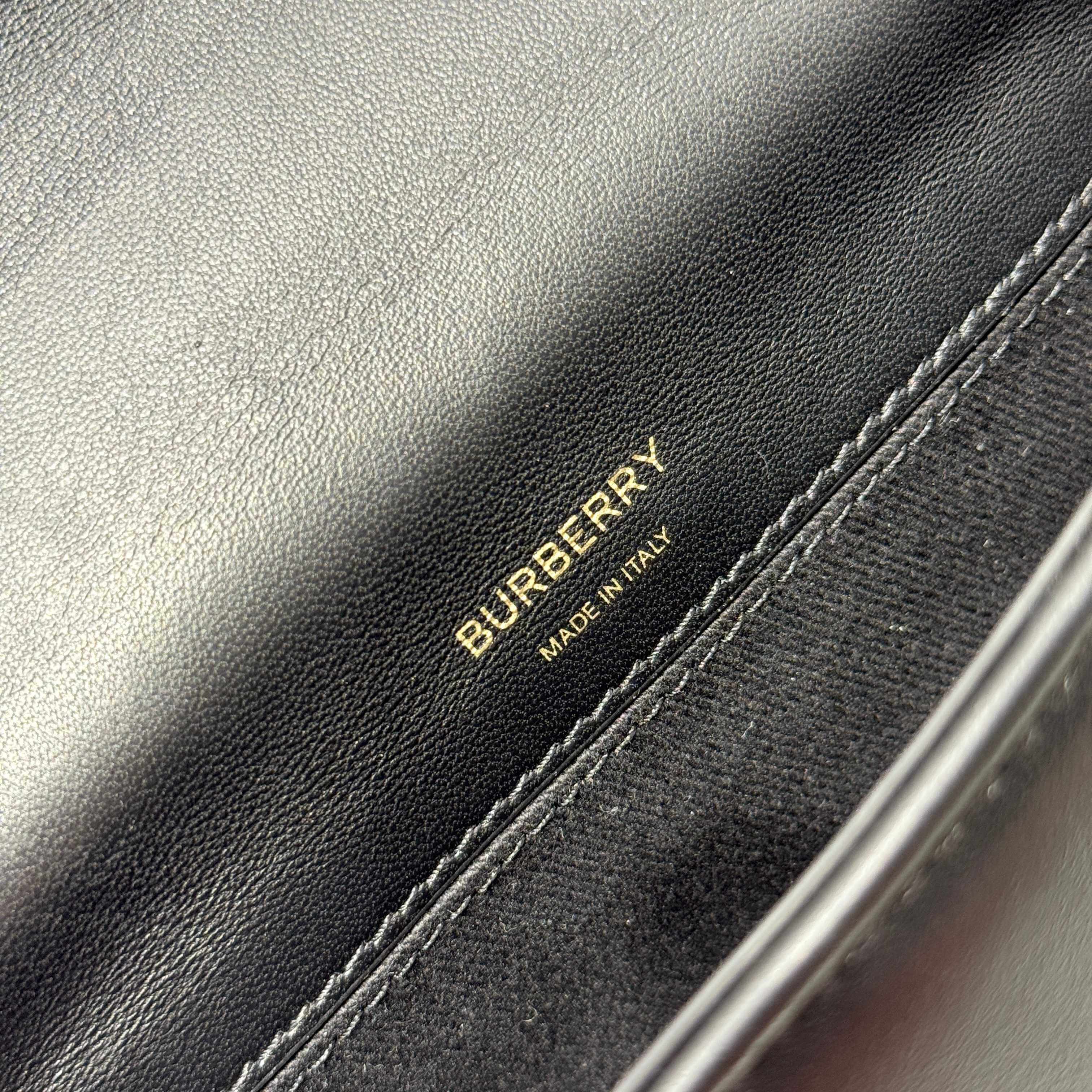 Burberry Small Lola Quilted Lambskin Shoulder Bag in Black - Image 8