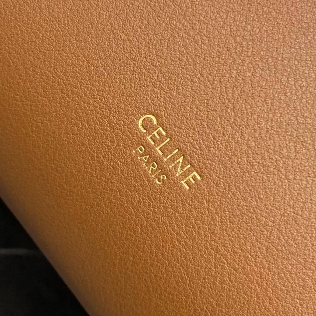 Celine Tan Smooth Calfskin Frame Shoulder Bag. - Image 9