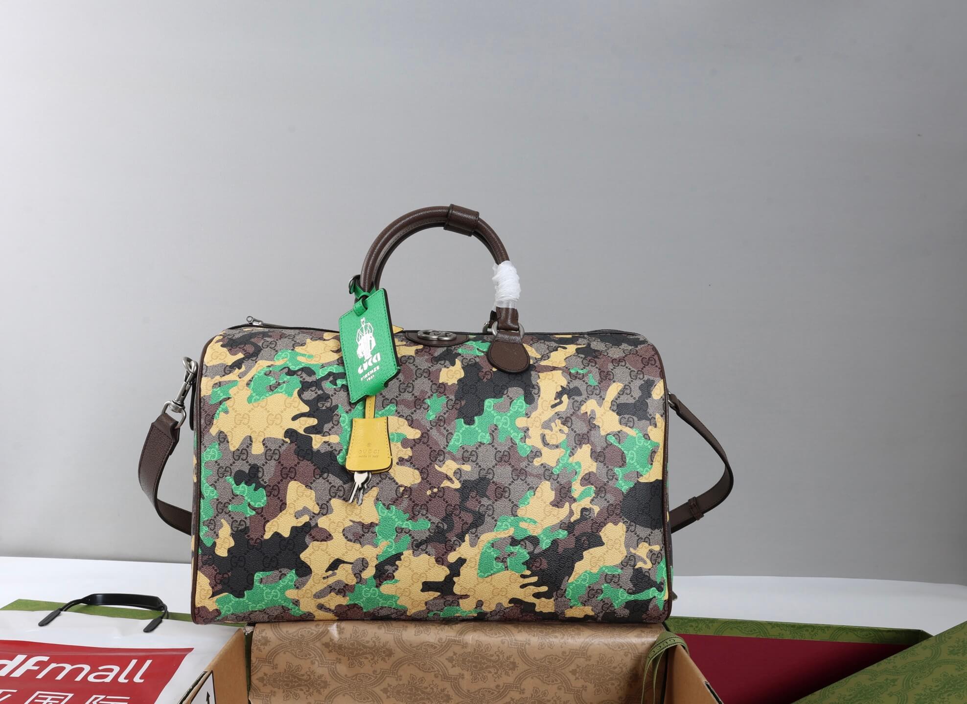 Gucci GG Camouflage Luggage Holdall Bag