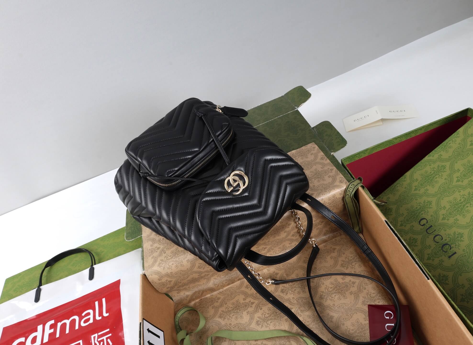 Gucci GG Marmont Small Matelassé Leather Backpack – Black - Image 5