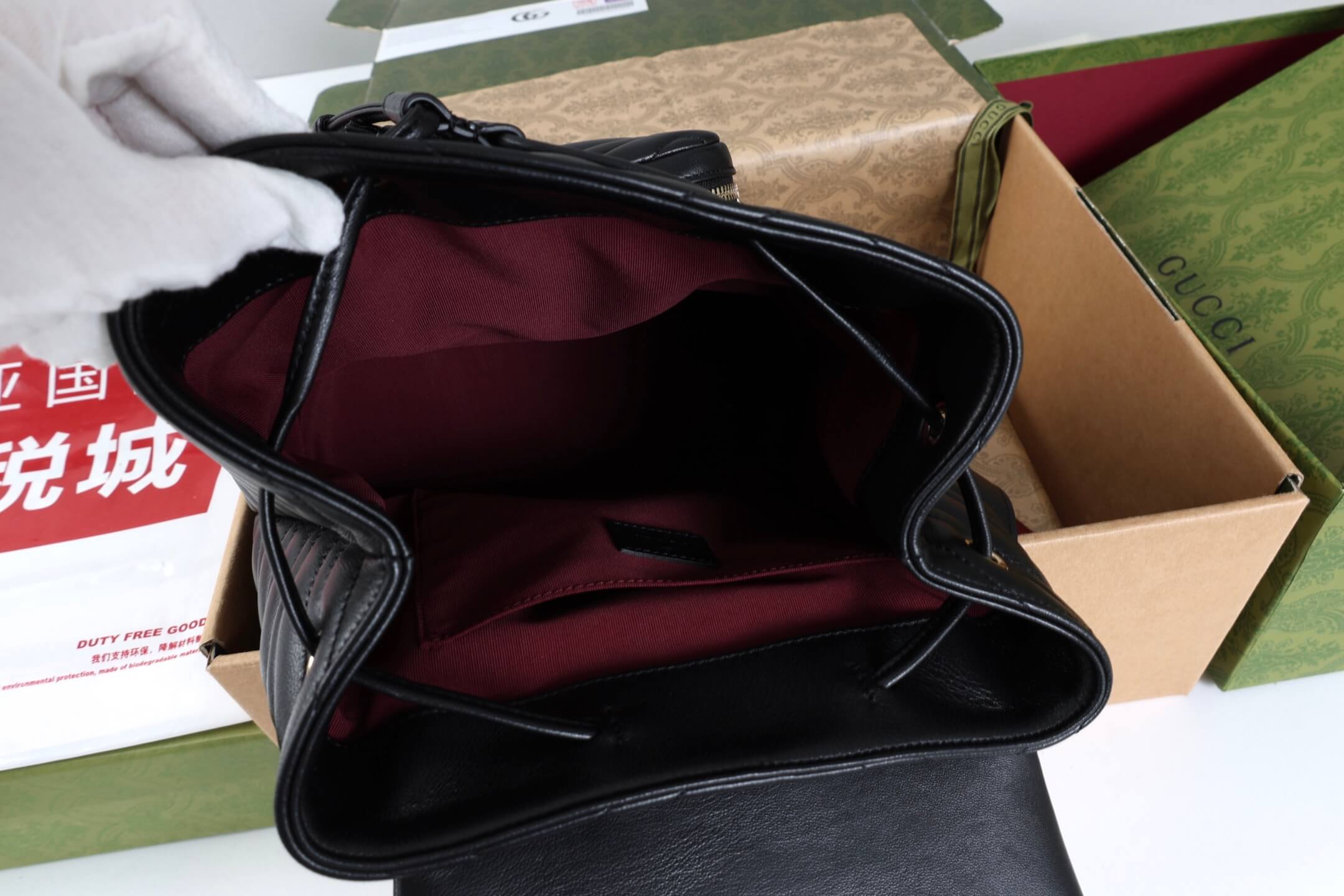 Gucci GG Marmont Small Matelassé Leather Backpack – Black - Image 9