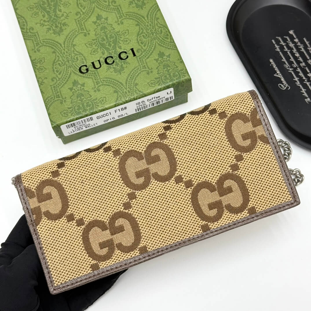 Gucci Horsebit 1955 Jumbo GG Chain Wallet. - Image 2